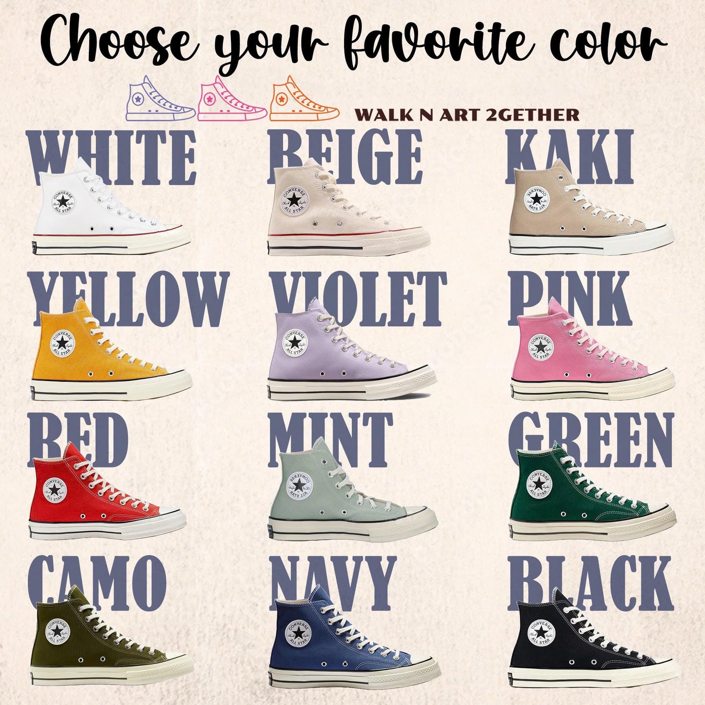 Autumn Fox Embroidered Converse | Book Lover Floral Sneakers