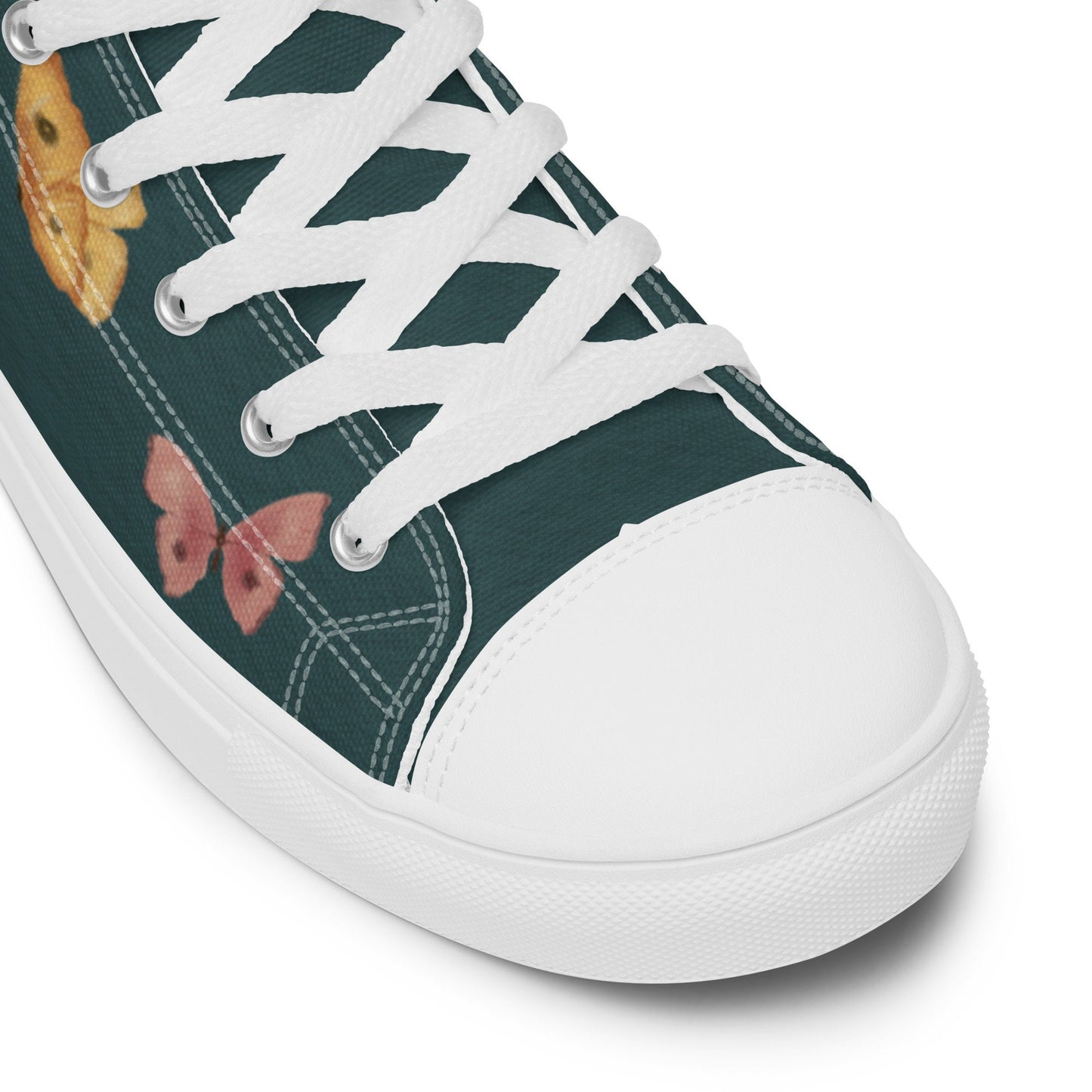 Sleeping Fox Canvas Sneakers | Boho Floral Woodland Animal Artistic Shoes