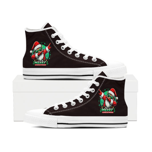 Funny Meltdown Snowman High Top Canvas Shoes | "I'm Fine" Christmas Meme Sneakers
