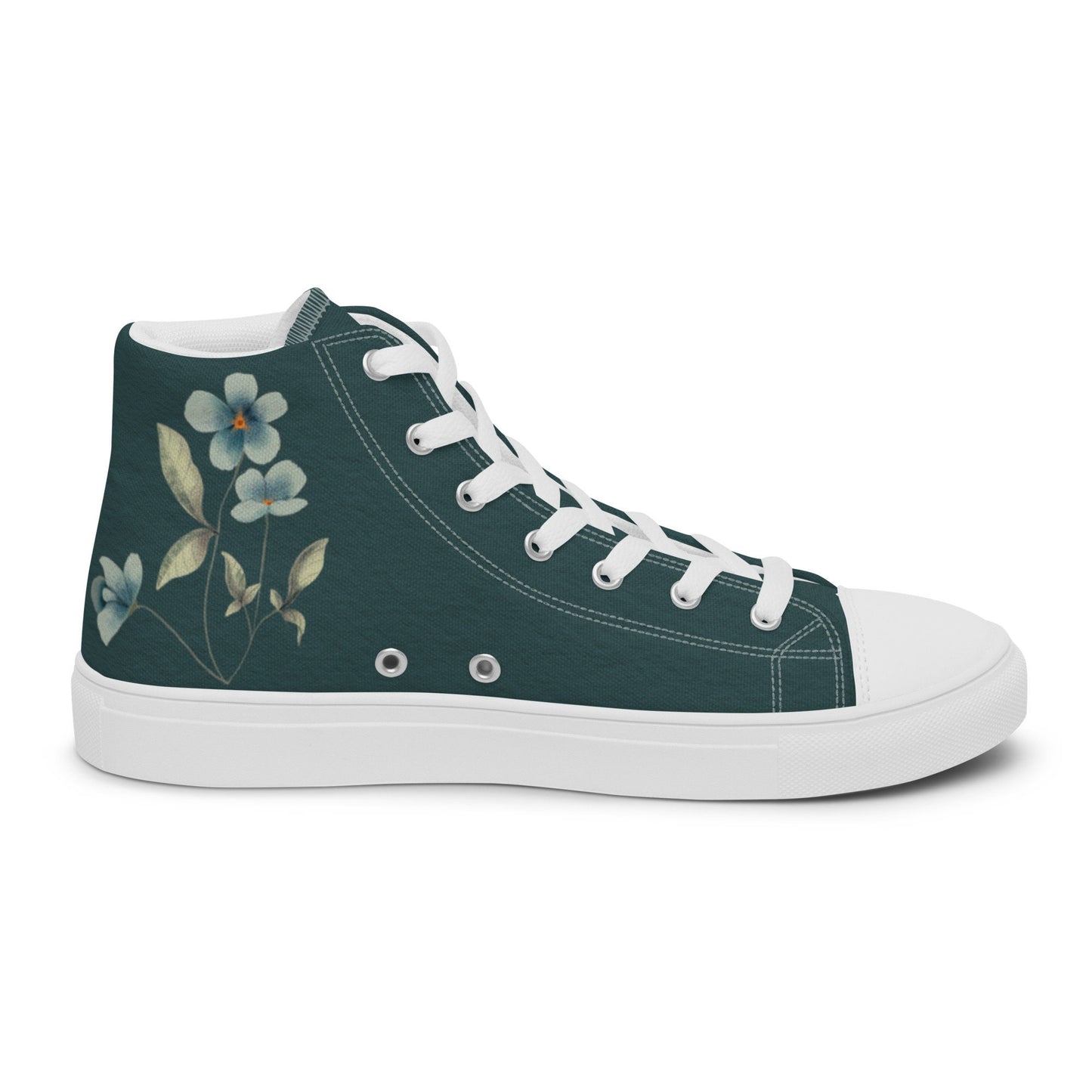 Sleeping Fox Canvas Sneakers | Boho Floral Woodland Animal Artistic Shoes